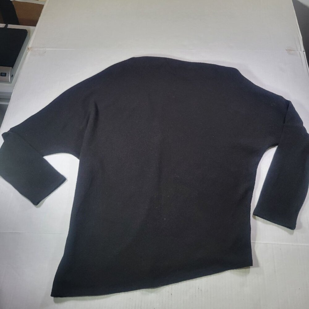 ASTR The Label Women Asymmetrical Black Long Sleeve Sweater Top Size L
